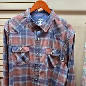 Desert Son Men's Casual Plaid Shirt - Blue and Brown